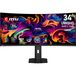 MSI MAG 341CQP QD-OLED X28 - Curved UWQHD QD-OLED Gaming Monitor - 280Hz - 34 inch - USB-C 15W PD