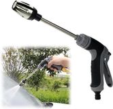 Laveuse haute pression pour tuyau d'arrosage, tuyau d'arrosage, pistolet de pulvérisation, pistolet haute pression avec débit d'eau réglable pour arrosage de jardin, lavage de voiture, douches pour animaux de compagnie
