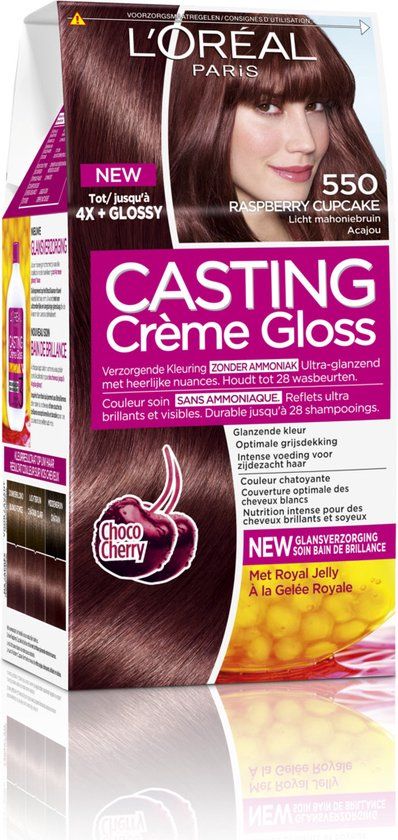L'Oréal Paris Casting Crème Gloss 550 Raspberry Cupcake - Semi-permanente Haarkleuring
