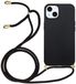 Merkloos / Sans marque Apple iPhone 15 Plus Hoesje Flexibel TPU met Koord Back Cover Zwart