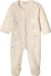 Vertbaudet Fluwelen slaappakje voor baby's met dierenprint, lange mouw, unisex, gemêleerd beige, 0-1 mnd