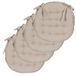 Atout Ciel Set van 4 ronde stoelkussens, tweekleurig, diameter 40 cm, taupe/antraciet
