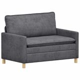 vidaXL Bank Donkergrijs 126 x 81 x 87,5 cm Polyester