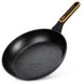 Poêle à frire en granit - Faitout - Alliage d'aluminium - 28 cm - Noir