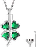 Hemelwinkel Luxe Ashanger - met Ketting (55 cm) - Voor As, Haren of Parfum - Assieraad - As Ketting - Gedenksieraad - Urn - As Hanger - Incl. As vuller en Opbergzakje - Lucky Four