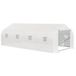 Outsunny Serre de jardin 18m² 5,95x3x2m Acier galvanisé, Bâche PE HD blanche, 8 fenêtres + porte