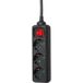 CableXpert Tafelcontactdoos 3V RA schakelaar 1,5m H05VV-F3G1,5 Zwart