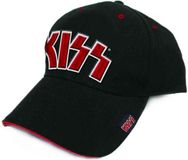 Cappello Kiss - Red On White Logo Baseball pet - Zwart