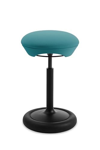 Topstar SITNESS HOP HIGH | Ergonomische kruk met driedimensionale beweging | Sitness-technologie | Made in Germany | Kleur: zwart/Light Petrol