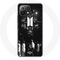 Maniacase Hoesje voor Xiaomi Mi 11 Lite BTS Handtekening leden Rm Jin Jimin V Suga Jungkook J-hope