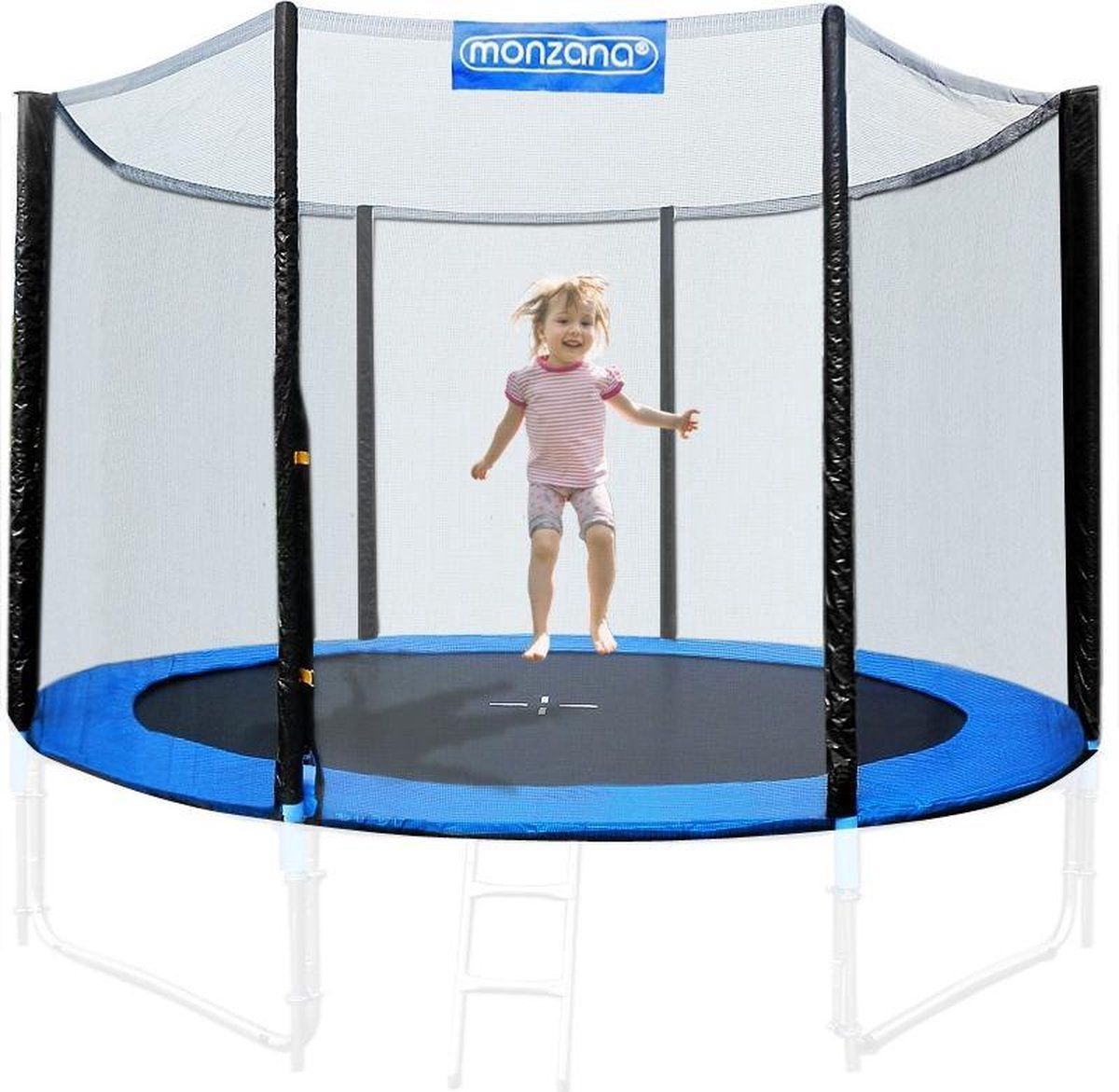 Monzana Trampoline Net 244cm - Zwart - Voor 6 Palen - 4250525316896