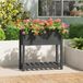Maison Exclusive - Jardinière avec espace de rangement, gris, 82,5 x 34,5 x 81 cm, bois de pin massif