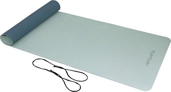 Tunturi TPE Yogamat - 4mm - Blauw - Incl. gratis fitness app
