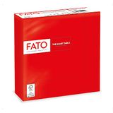 FATO - Set van 50 wegwerppapieren servetten, ideaal voor maaltijden en dressoirs, afmetingen 33 x 33, 4 en 2 vouwen, kleur rood, 100% pure cellulose, FSC-gecertificeerd