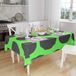 Bonamaison Tafelkleed, Anti-Mold, Sneldrogend, Waterdicht, 100% Polyester Tafellaken, Neon groene rook, 140 x 160 Cm