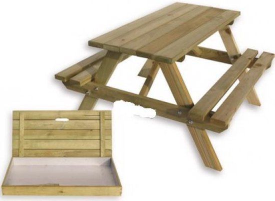 Intergard Kinderpicknicktafel met zandbak - Groen