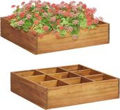 vidaXL Kruidenplantenbak verhoogd 60x60x15 cm massief acaciahout