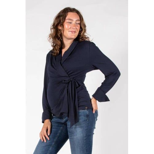 LOVE2WAIT zwangerschaps overslagtop donkerblauw