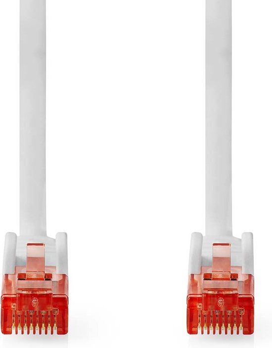 Nedis CAT6 Netwerkkabel - RJ45 Male - RJ45 Male - U/UTP - 20.0 m - Rond - PVC - Wit - Label
