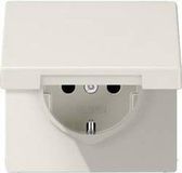 Jung LS1520KL Wandcontactdoos met randaarde en klapdeksel Wit