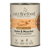 catz finefood Ragout N° 613 kip & schelp kattenvoer nat - fijnkost natvoer voor katten in saus zonder granen en suiker met een hoog vleesgehalte, 6 x 380 g blik