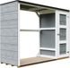 Timbela M981-CAVERN STEEL - LP SmartSide Rangement extérieur pour bois de chauffage - 1,09 m² + 0,53 m² - 75x217xH159 cm - Rangement d'outils et de bois avec peinture