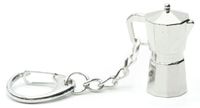 Icecat Porte-clés avec machine expresso, 30mm, argent