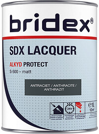 Bridex SDX Lacquer lak alkyd 1L antraciet mat