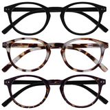 Opulize Zen 3 Stuks Leesbril Zwart Licht Donker Bruin Klein Mannen Vrouwen RRR24-11T2 +2,50
