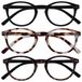 Opulize Zen 3 Stuks Leesbril Zwart Licht Donker Bruin Klein Mannen Vrouwen RRR24-11T2 +2,50