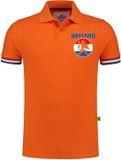 Bellatio Decorations Luxe Holland Poloshirt Oranje Leeuw Vlagcirkel Heren M