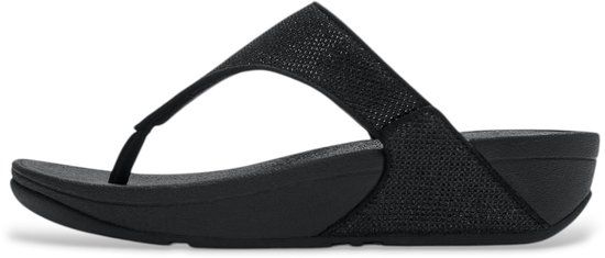 FitFlop Lulu Shimmerglitz Toe-Post Sandals Dames Sandalen - Zwart