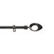douceur d'intérieur, Uittrekbare stang in complete set (120 < 210 cm) ovaal, zwart/goud, gepatineerd