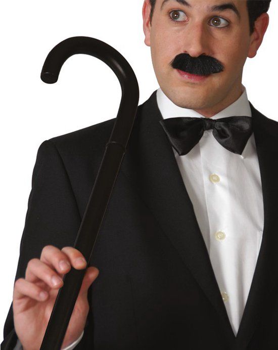 Fiestas Guirca - Wandelstok Comic actor - Zwart - Unisex - Carnaval