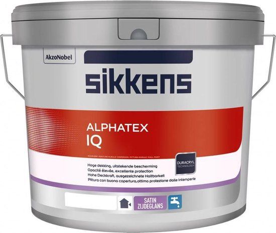 Sikkens Alphatex IQ Zijdeglans - 10 liter - Wit