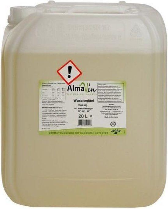AlmaWin Universeel Wasmiddel - 20L - Vloeibaar - Alle kleuren was - Parfumvrij
