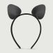 Bandeau en cuir pour oreilles de chat - Noir