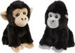 Ravensden Pluche apen knuffel set - Gorilla en Chimpansee - 18 cm