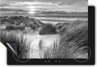 Chefcare Inductie Beschermer Strand en Duinen 90x55cm - Zwart Wit