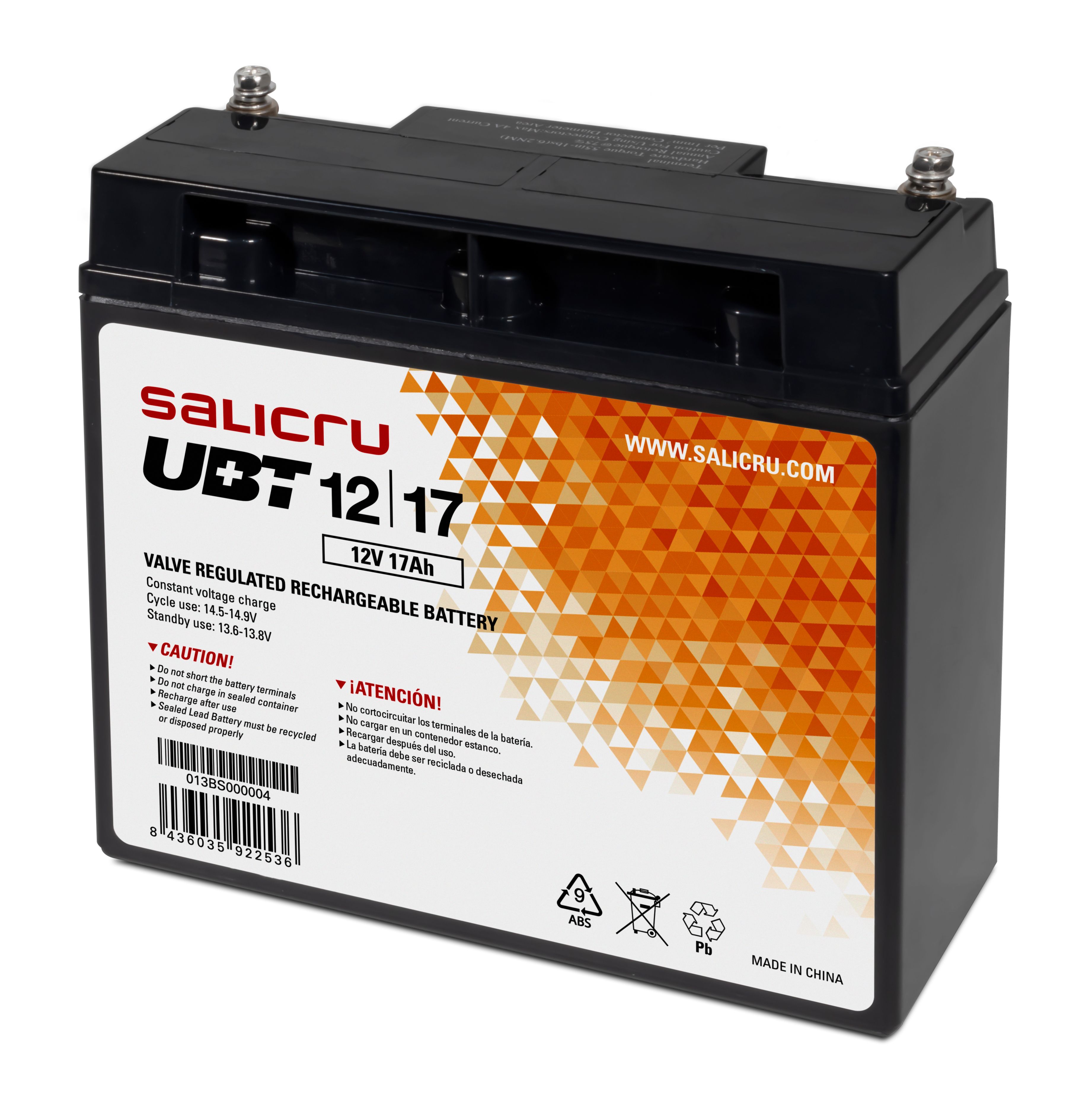Salicru 013BS000004 - UPS-accu - Zwart