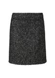 s.Oliver - Wollen rok met bouclé - Zwart - Maat 34