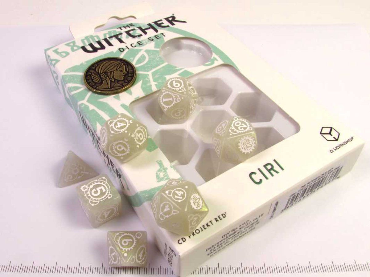 Q Workshop The Witcher Dice Set Ciri - The Lady of Space and Time (7 & unique coin)