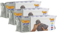 Jovi Kinder speelgoed klei - 3x - 500 gram - betongrijs