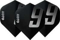 KOTO darts 9 Edition Metallic NO2 Black & White - Dart Flights