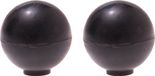 Protect-it Deurstopper/deurbuffer Golf - 2x - D35mm - rubber - zwart
