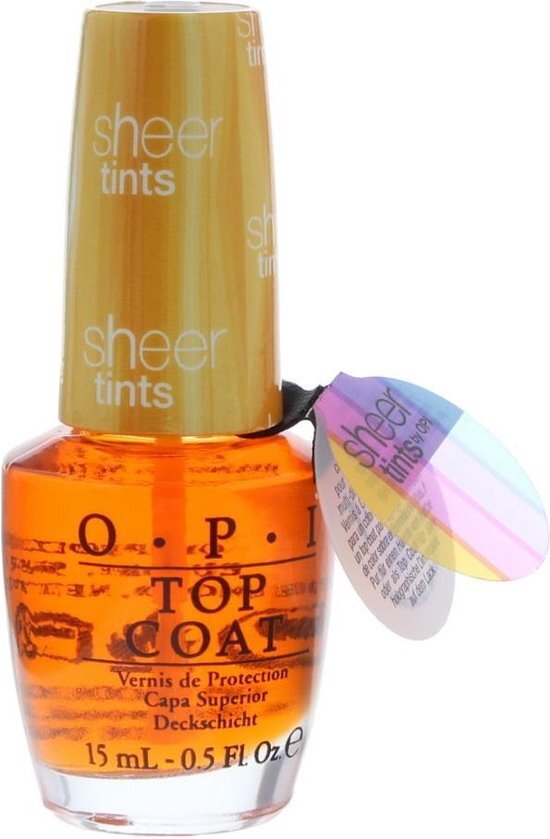 OPI OPI Sheer Tints Top Coat 15ml - Im Never Amberrassed NTS01