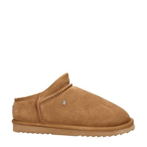 Warmbat Australia Suède Pantoffels Cognac