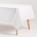 GAMUSI Tafelkleed Alma - Katoen Polyester - Streeppatroon - Lichtgrijs - 140 x 240 cm