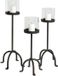 LOBERON Set de 3 bougeoirs Tanbira noir