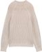 Tom Tailor - Losvallende gebreide trui met opstaande kraag - Maat M - soft taupe rib structure